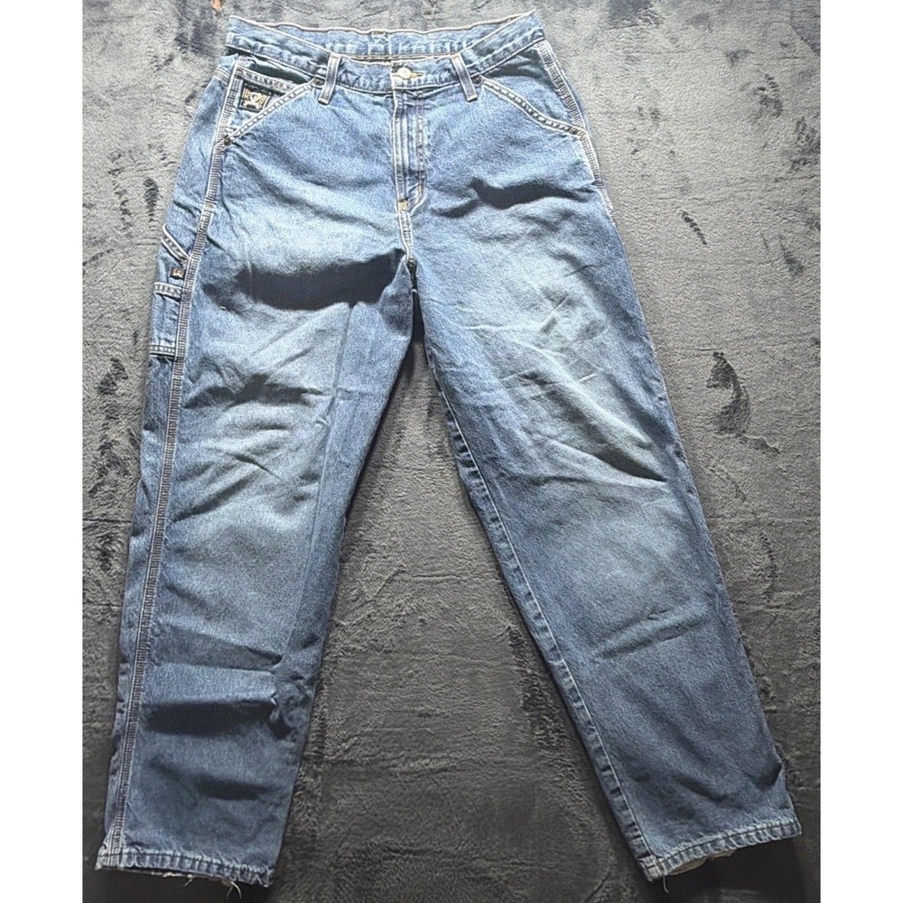 Cinch Jeans Blue Label High Rise Loose Fit Tapered Leg Carpenter Jeans. 33x32